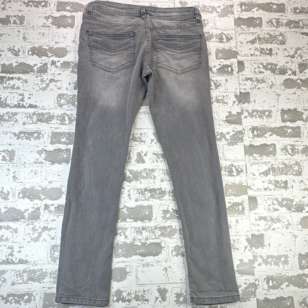 Huntington Jeans Mens 30x32 Gray Skinny Fit Stretch Denim Faded Casual